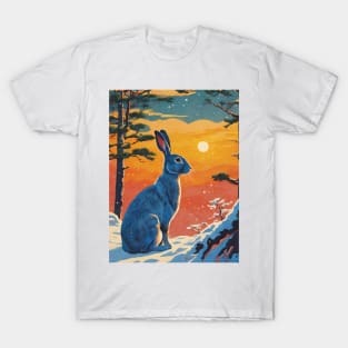 Fairytale Hare in Winter Forest T-Shirt